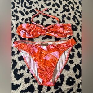Women's Pink and Orange Bikini